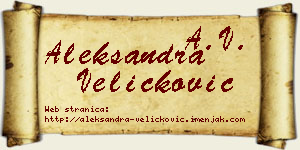 Aleksandra Veličković vizit kartica
